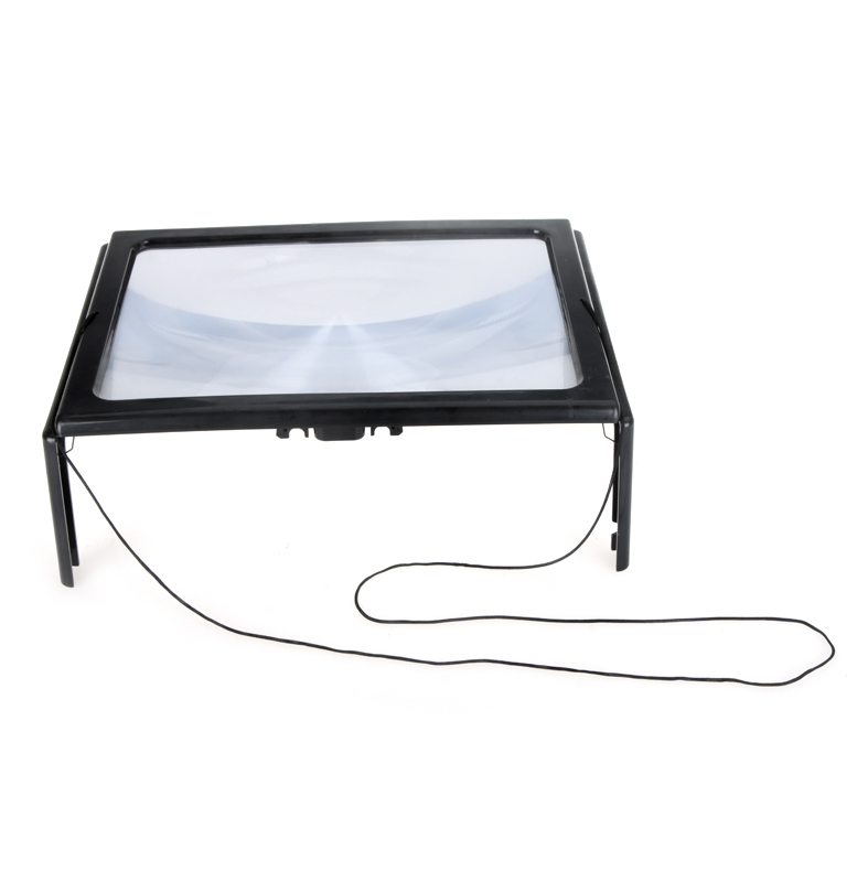 Buy New Foldable Desk A4 Full Page Reading Magnifier with 4 LED STAND
