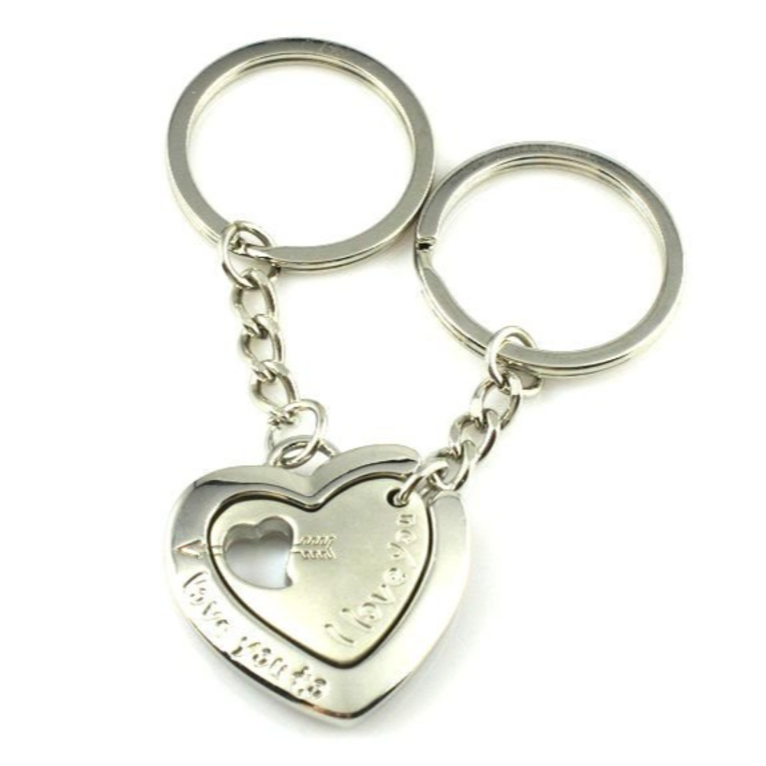 Buy Anishop Heart In Heart Key Chain Silver MultiPurpose keychain for ...