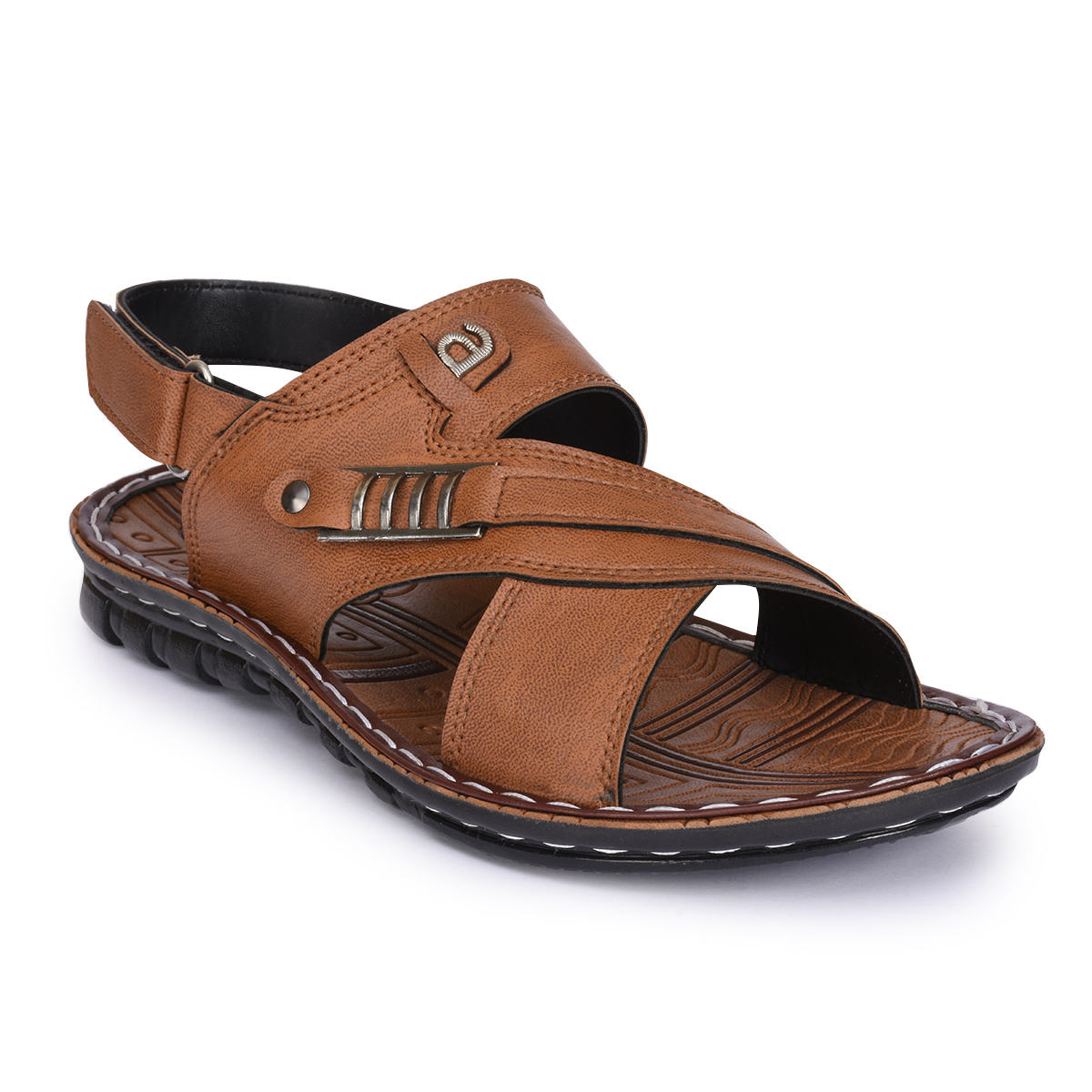 Buy Action Shoes Tan Velcro Sandals Online @ ₹349 from ShopClues