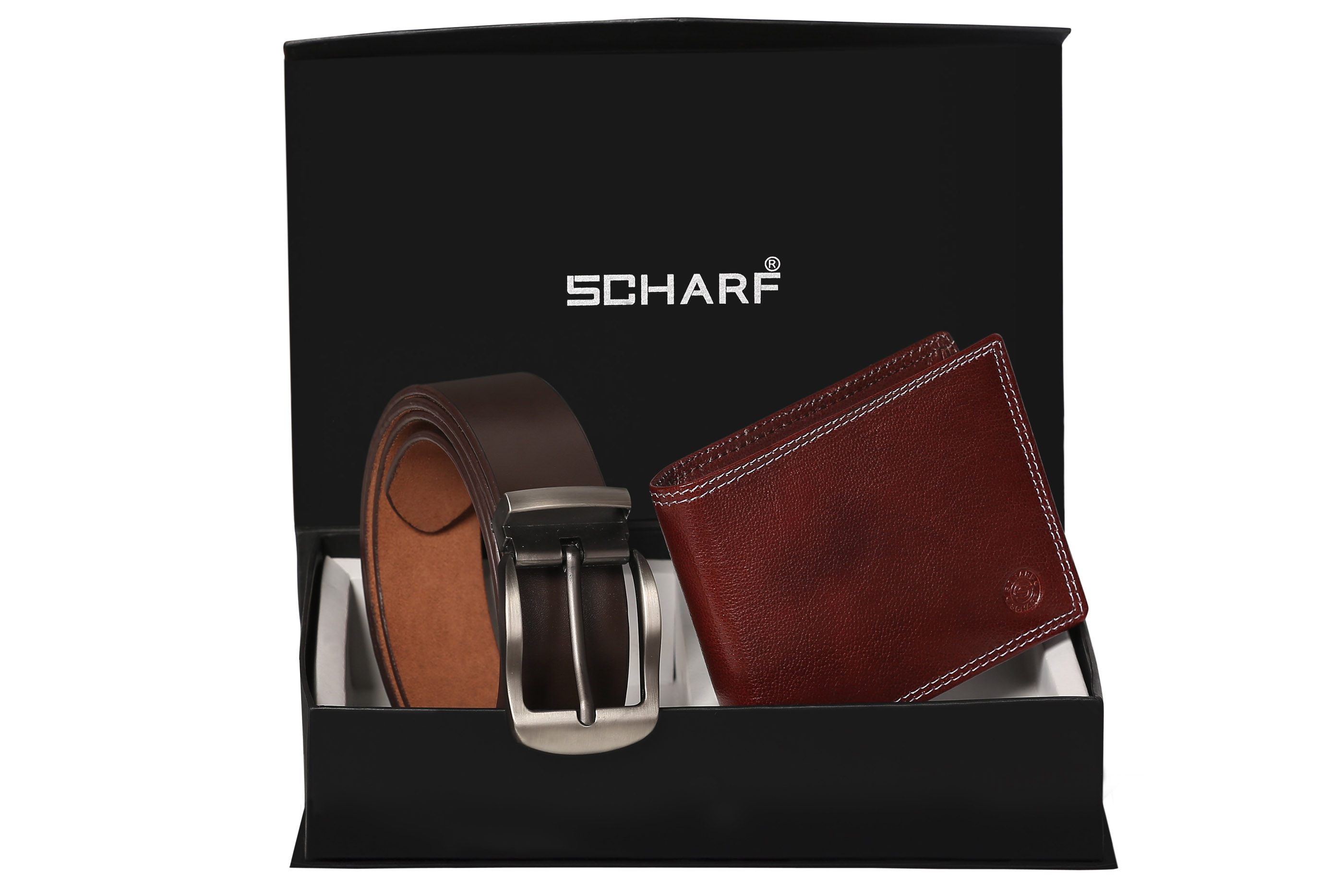 Buy SCHARF A DoozyDouble Genuine Leather Belt Wallet Combo Set Online