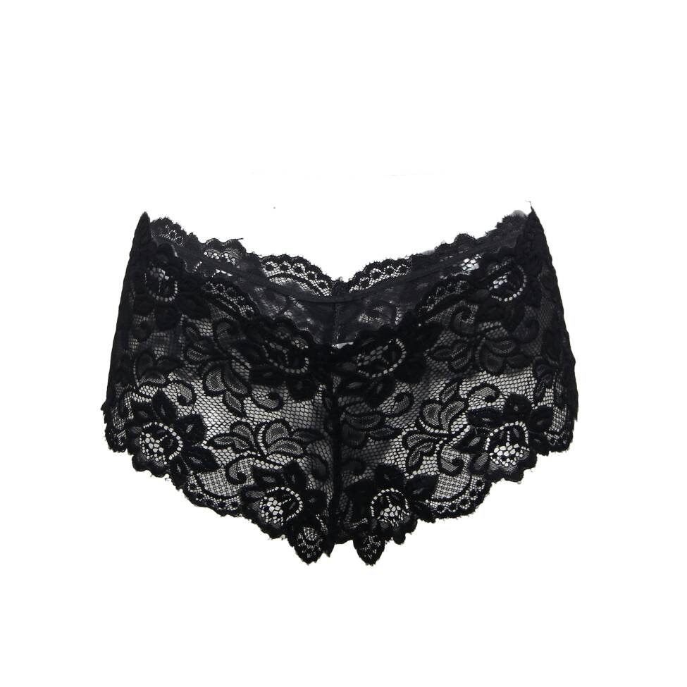 Buy Streetkart Floral Black Lace Panty Hipster Boyshort Underpants