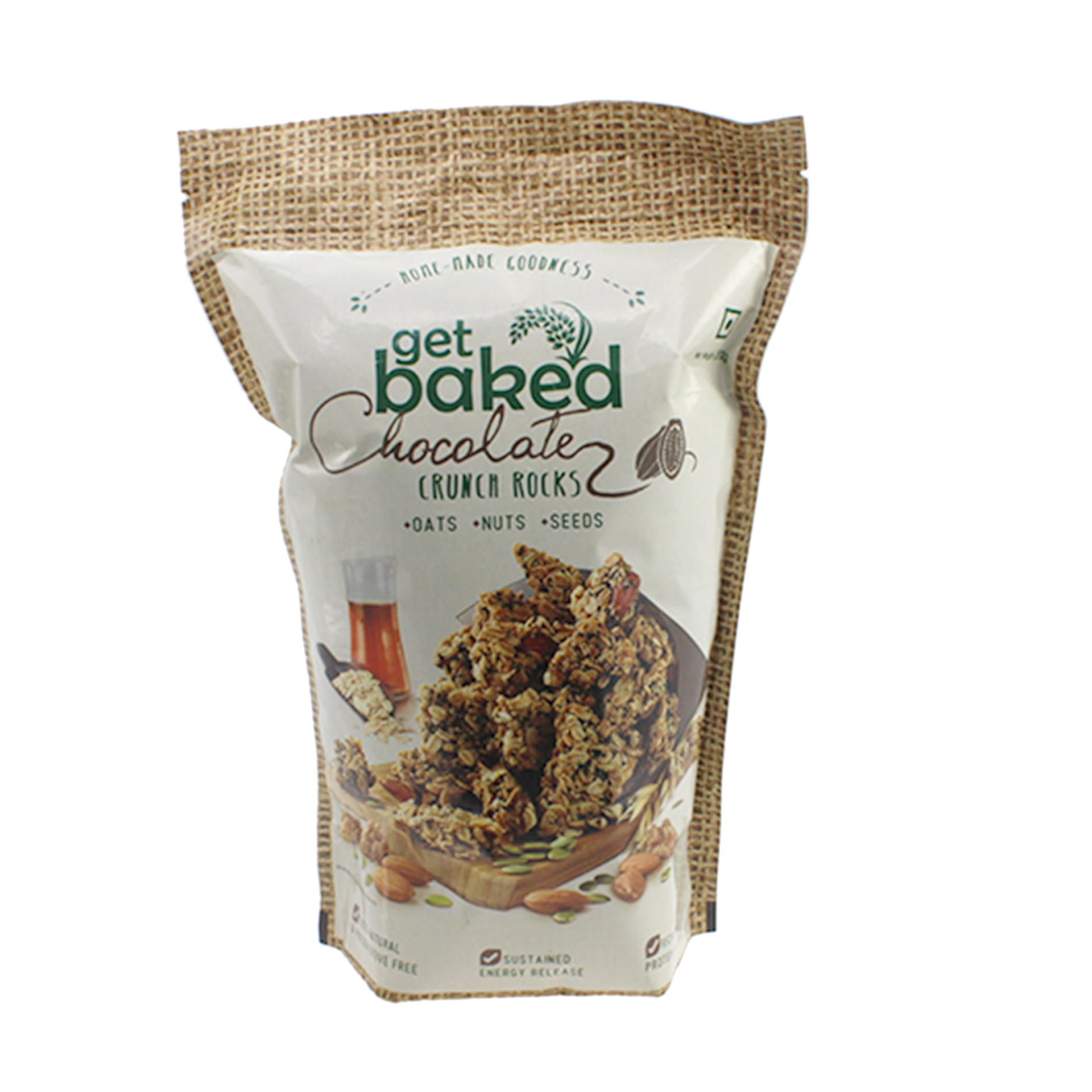 Buy Get Baked Crunch Rocks Chocolate Oat Granola Snack Bars Almonds ...