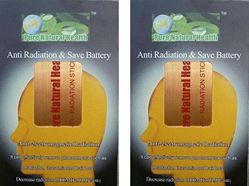 Pack of 2 sticker for mobiles/tablets/laptops/wifi Gold Electro Magnetic Radiation EMR neutral