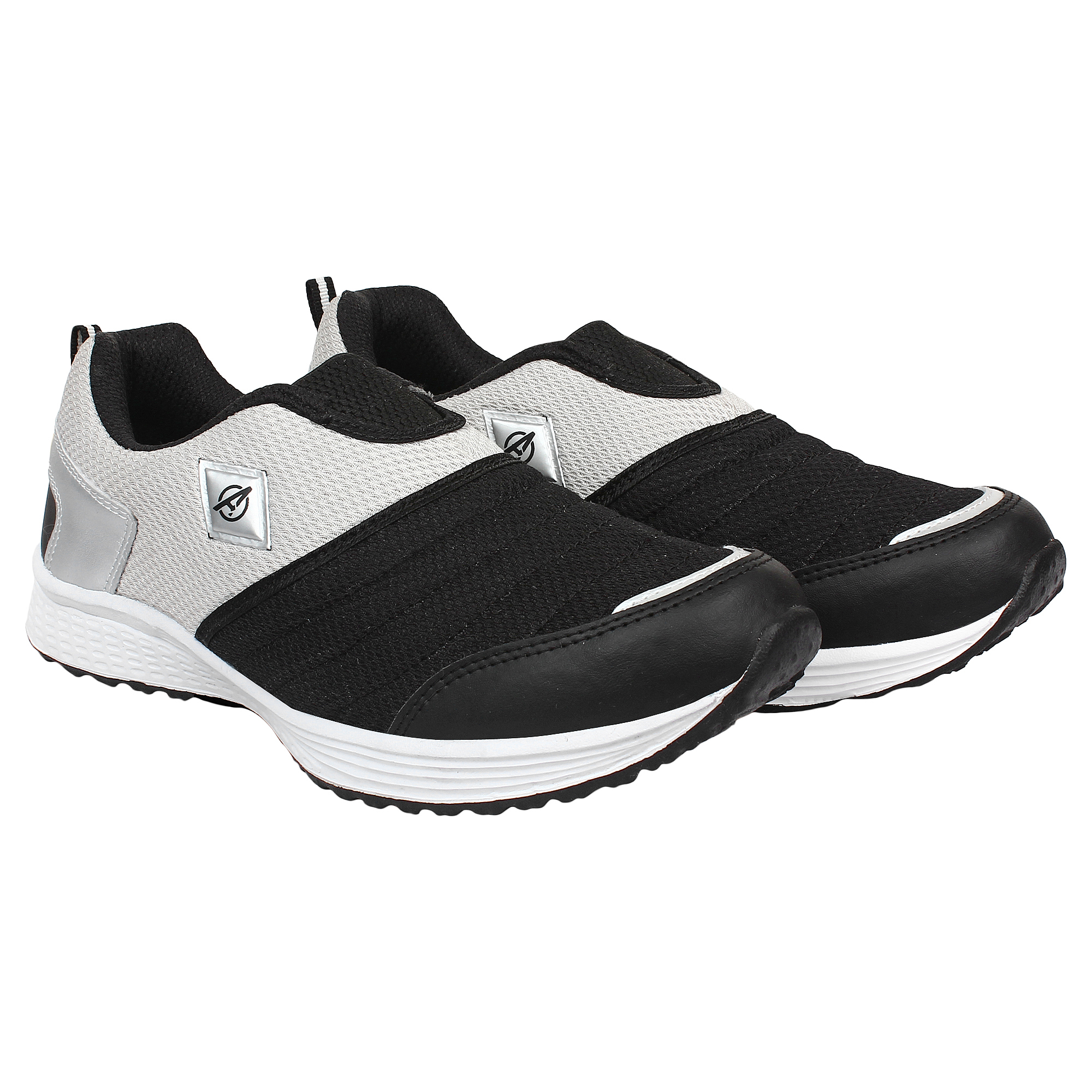 Buy Aero Black,Gray Slip on Running Shoes for Men Online ₹749 from