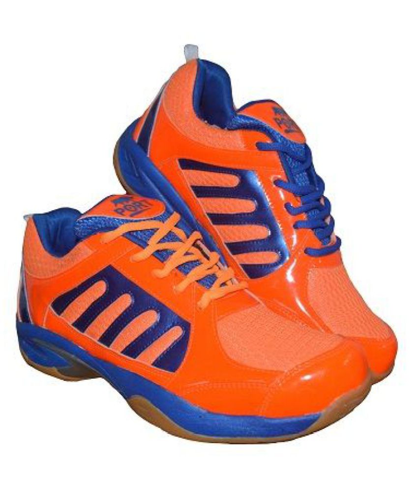 Buy Aryans Men's Finn Orange Pvc Badminton Sports Shoes Online @ ₹1499 ...