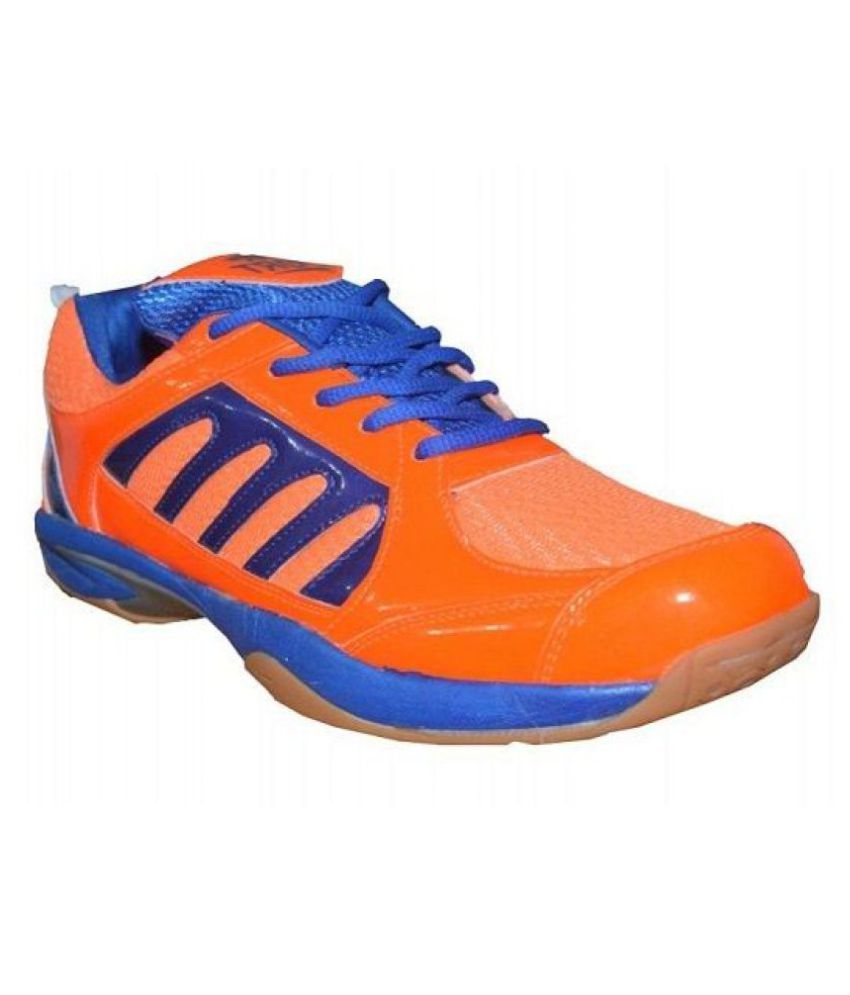 Buy Aryans Men's Finn Orange Pvc Badminton Sports Shoes Online @ ₹1499 ...