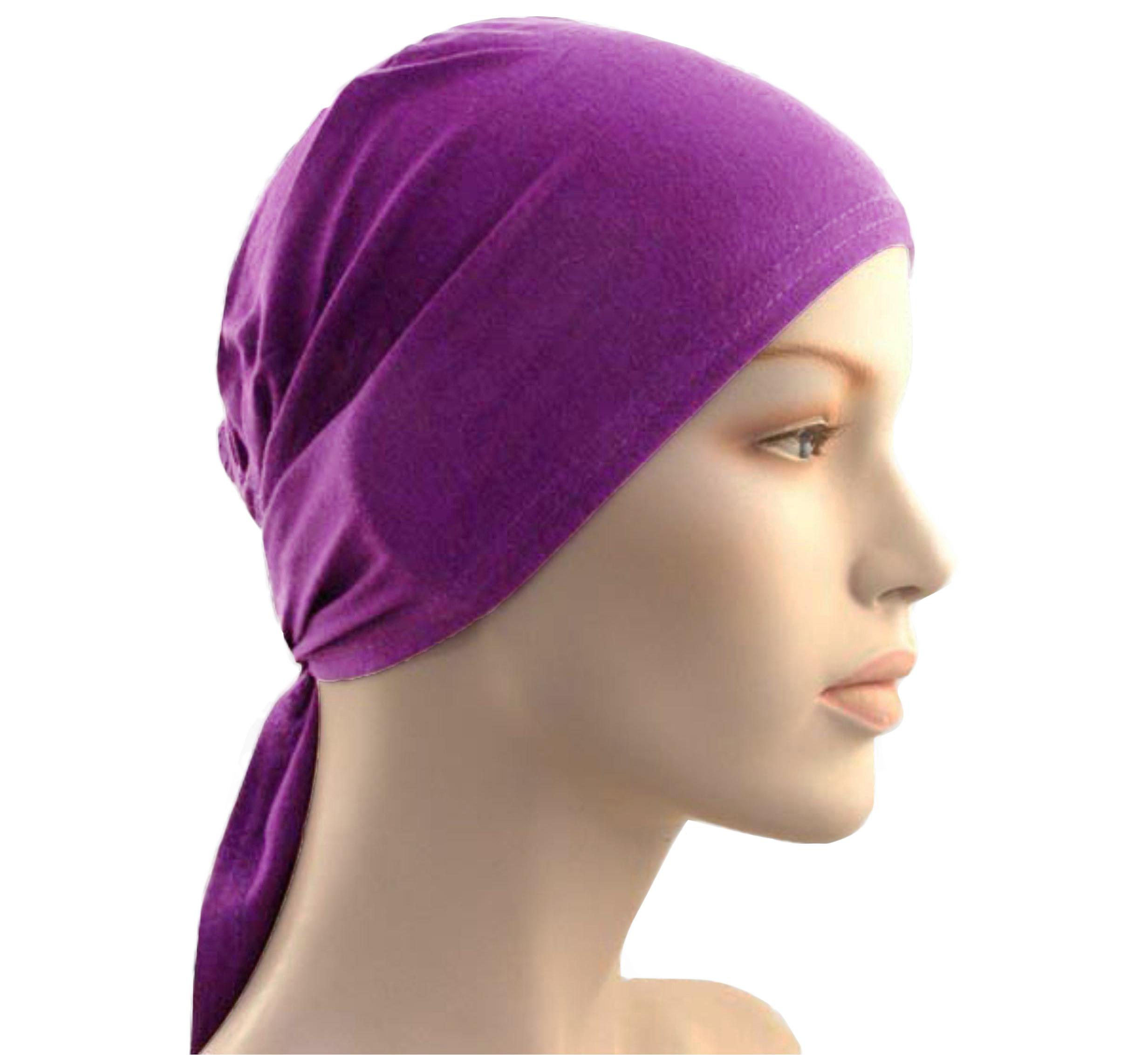 Women’s Under Scarf Hijab Bonnet Cap – Velvet Tie-Back Design, Various Colors