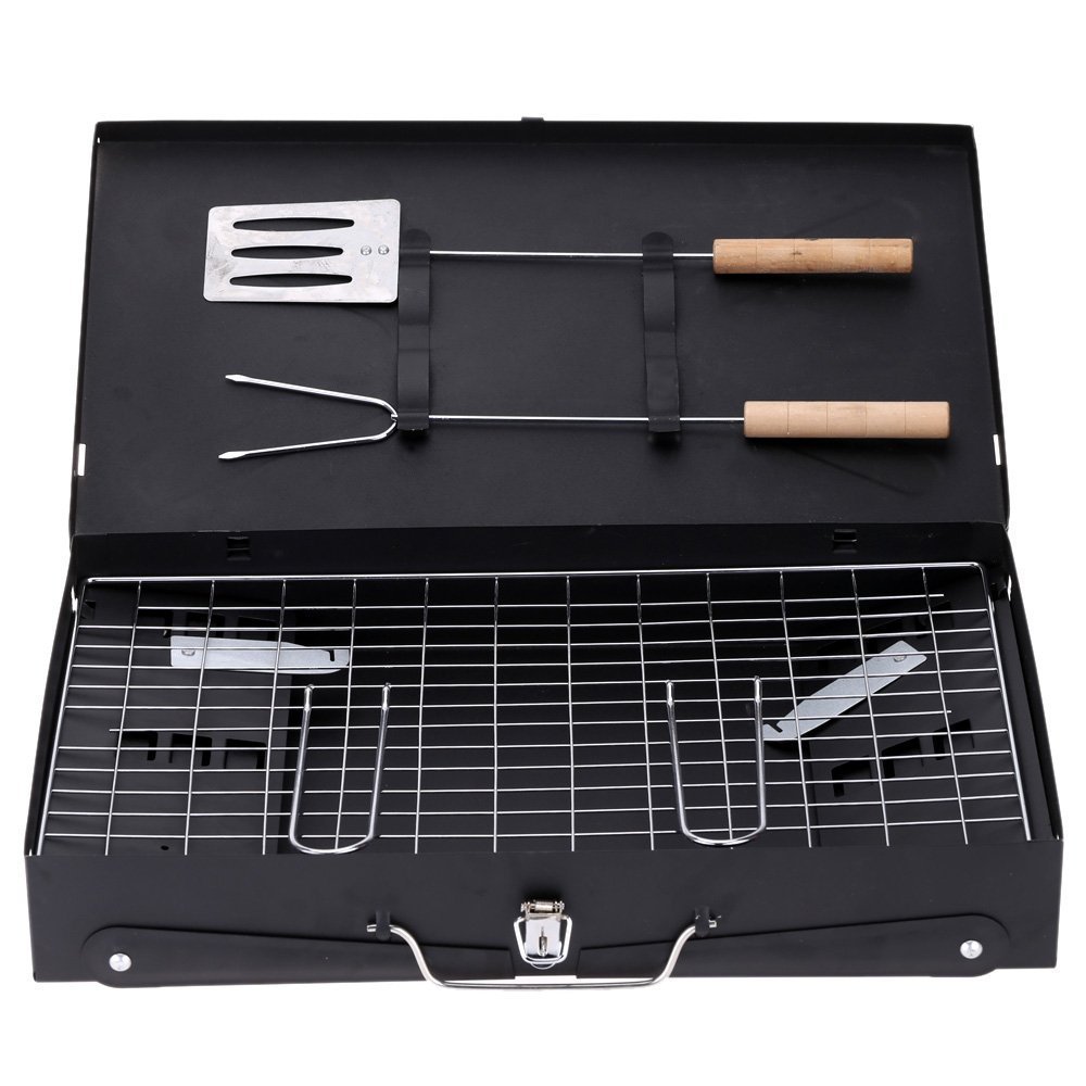 Buy Kumaka Charcoal Briefcase Style Portable Folding Barbecue Grill Box