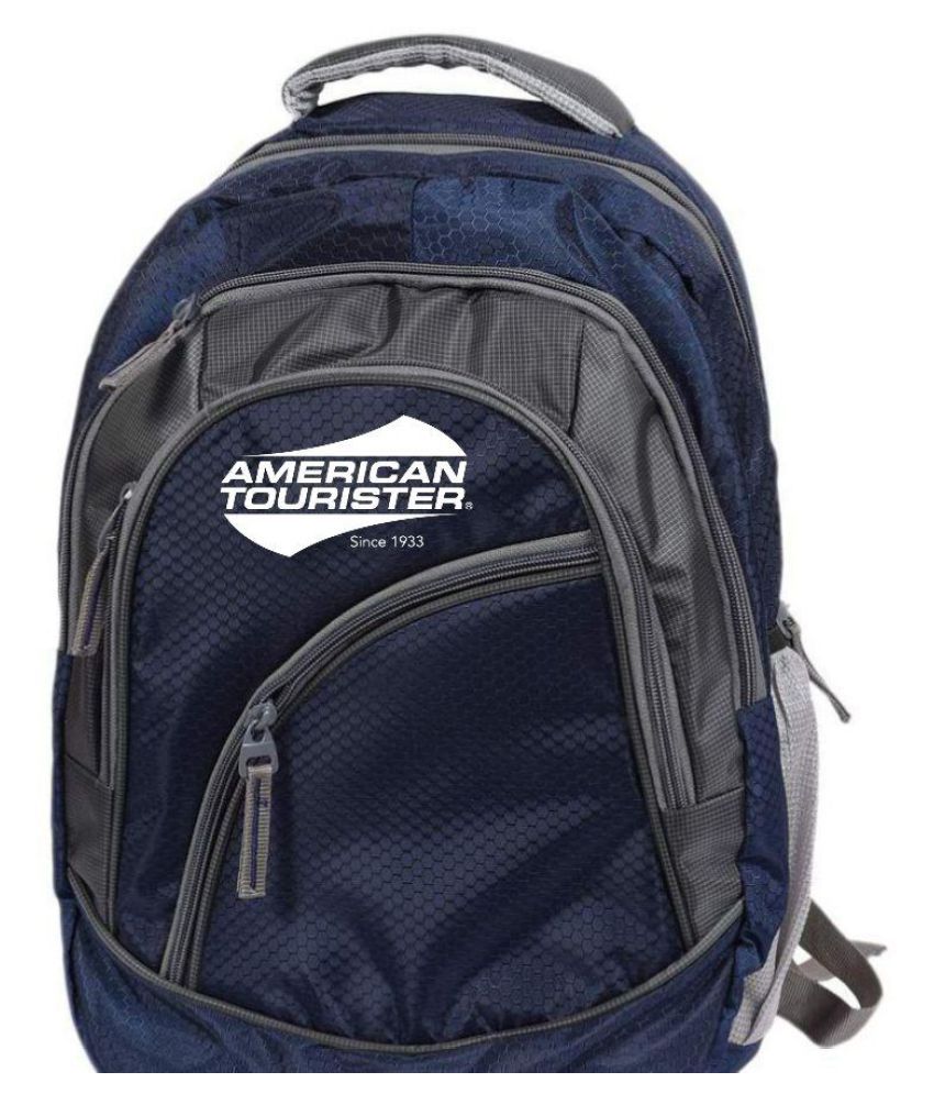 Buy American Tourister Navy Blue Laptop Backpack (Medium) Online @ ₹899 ...