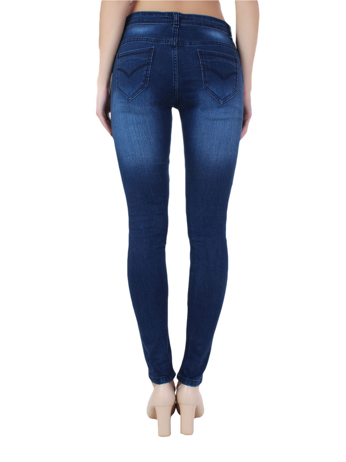 Buy Ansh Fashion Wear Women's Denim Jeans - Regular Fit - Knee Cut ...