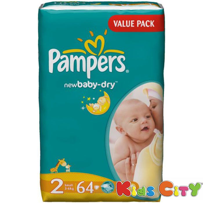 Pampers New Baby Diapers (2) Small 64 (36Kg) (Uae)