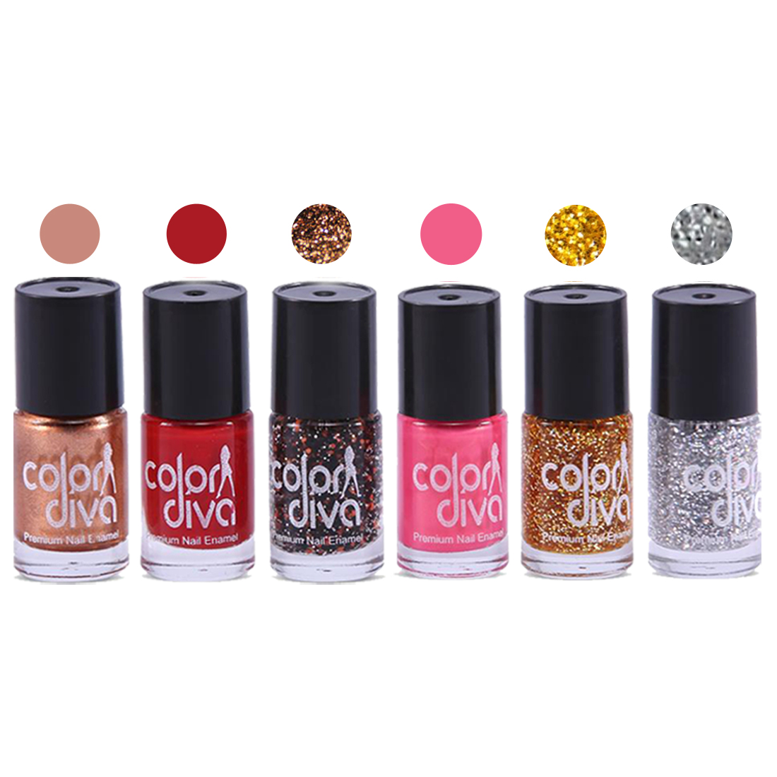 Buy Color Diva Nail Paint And Color Addiction Lipstick Set of 12, GC551 ...