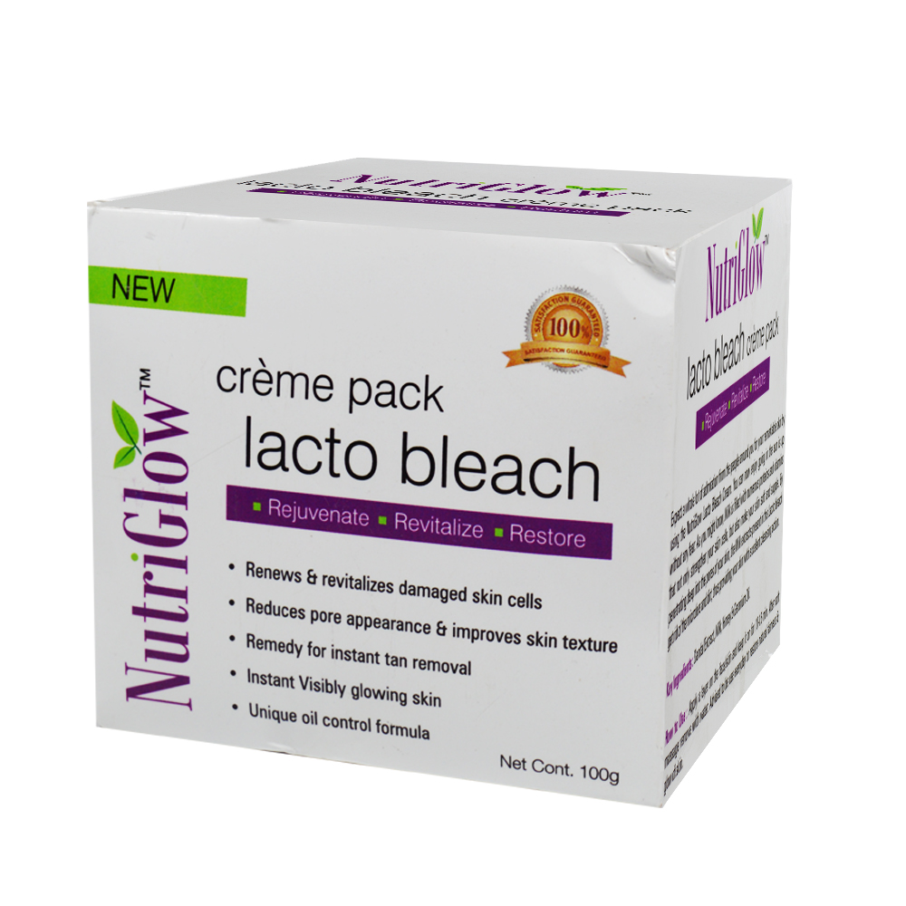 Buy Nutriglow Lacto Bleach Crme Pack 100g Online ₹149 from ShopClues