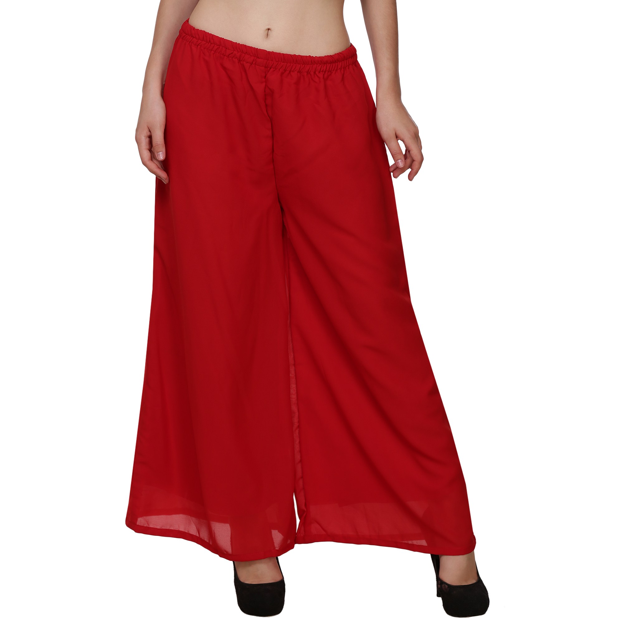 Maroon Oak 2 Tone Cationic Georgette Pant Straight main image 1