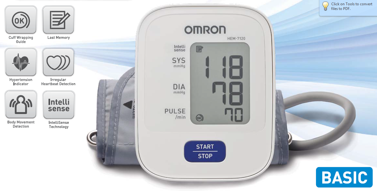 Buy Omron Battery Operated Blood Pressure Monitor HEM 7120 Online ...