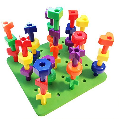 Buy Shapes and Colors EXTRA Pegs & Foam Pegboard Set with Activity ...