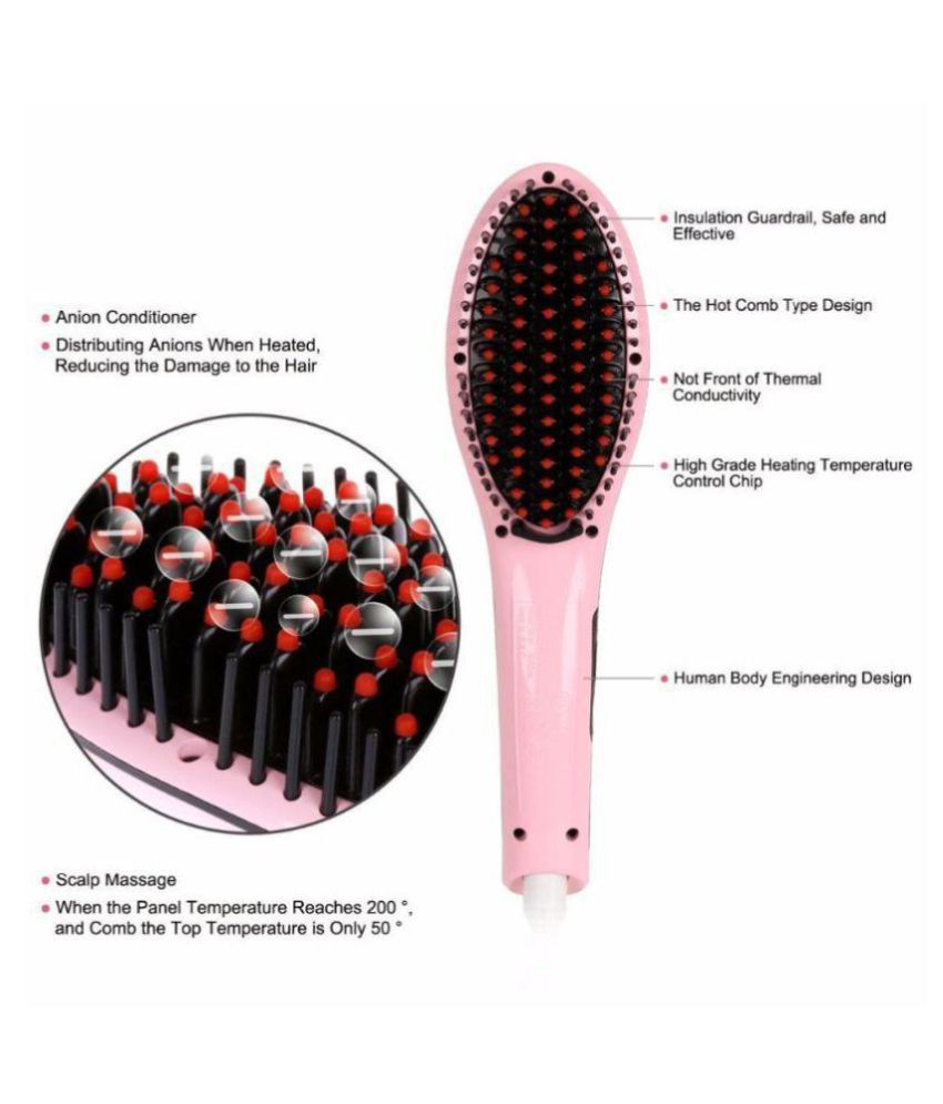 Buy HQT906 Perfect Digital Temperature Brush Fast Hair Straightener Online ₹999 from ShopClues