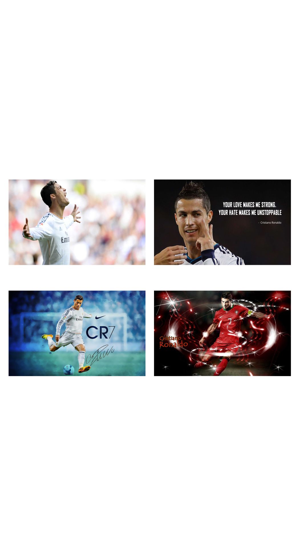 Buy Cristiano Ronaldo Combo Poster Set Of Four Posters | Ronaldo Poster ...