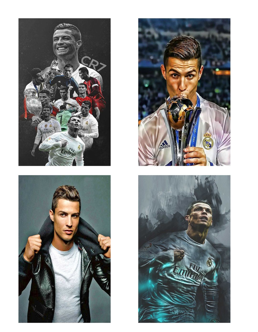 Buy Cristiano Ronaldo Combo Poster Set Of Four Posters | Ronaldo Poster ...