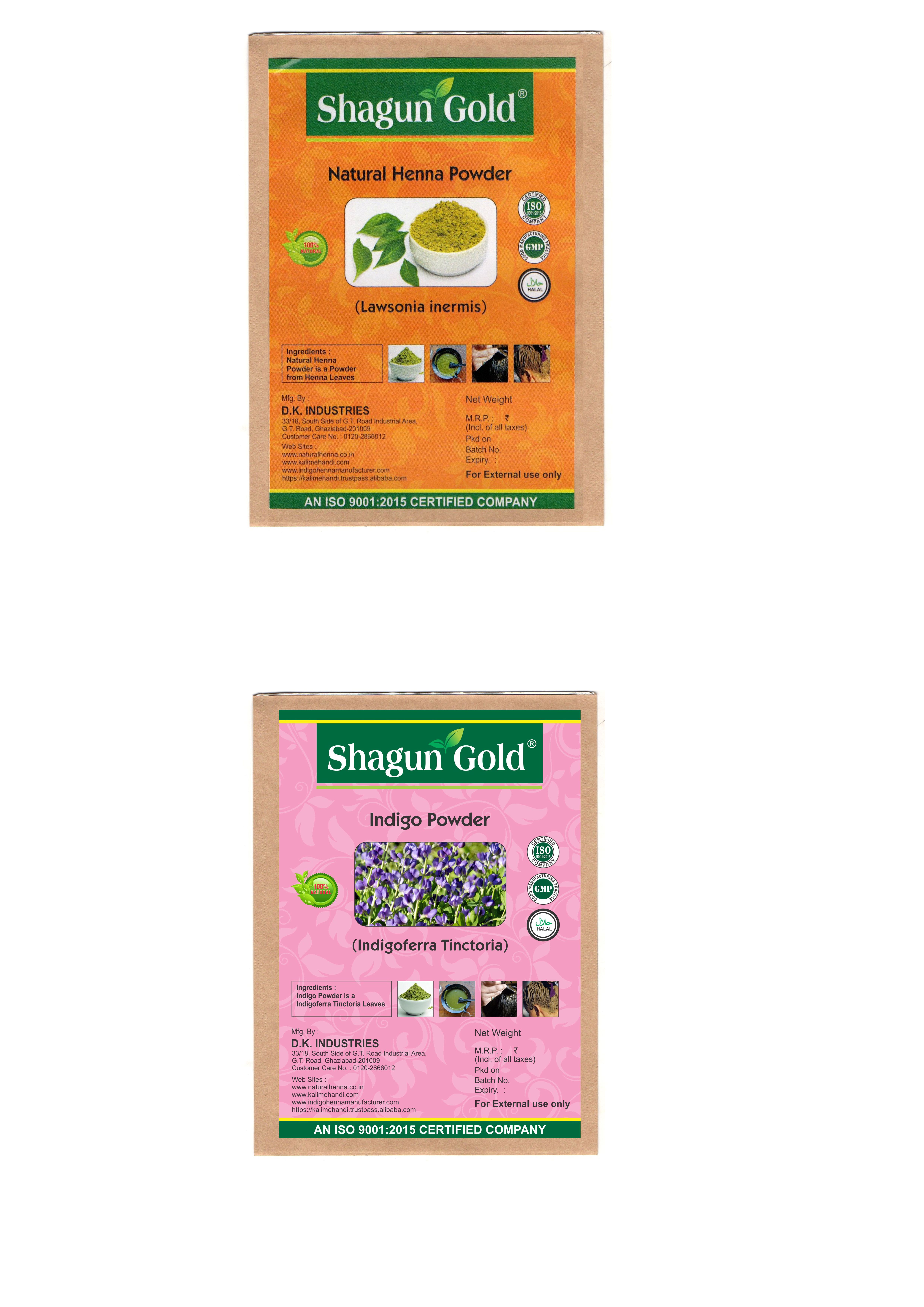 Buy Shagun Gold Henna Indigo Powder 100 Gms X 2 Online ₹325 from
