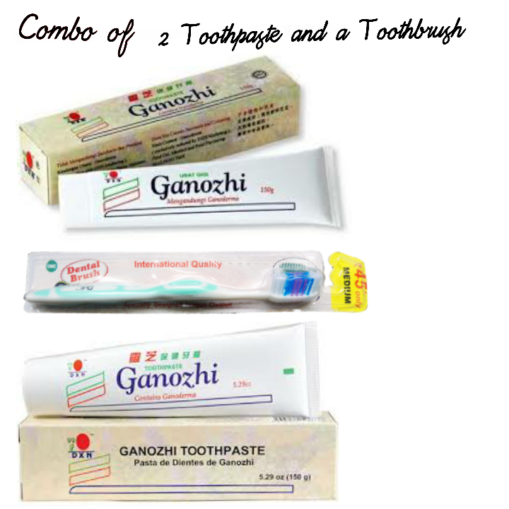 Buy DXN Ganozhi Toothpaste Combo of Two (Free Toothbrush) 2 Toothpaste
