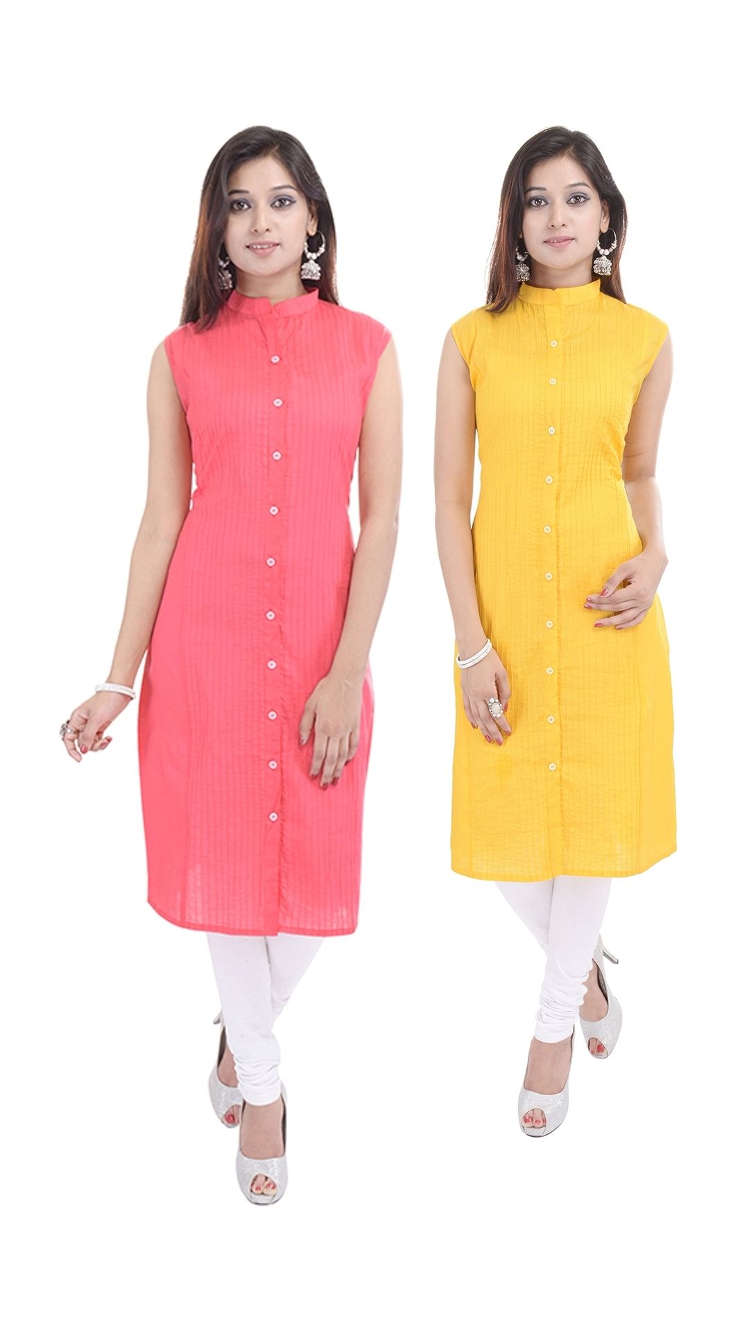 Buy Pack of 2 Kurtis soild Cotton Kurti combo Online ₹899 from ShopClues