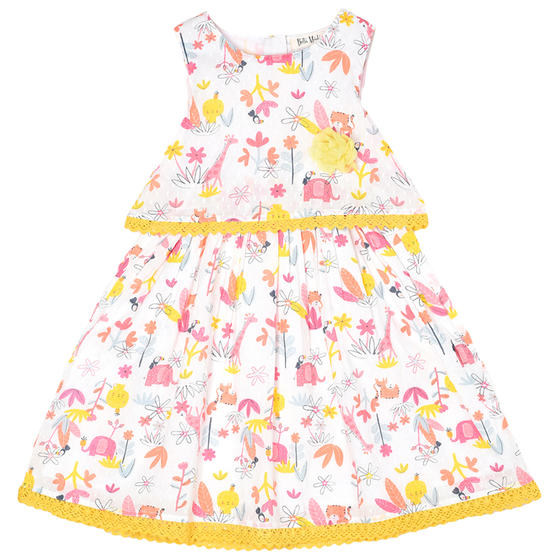 Women Yellow Printed Fit & Flare Dress main image 0