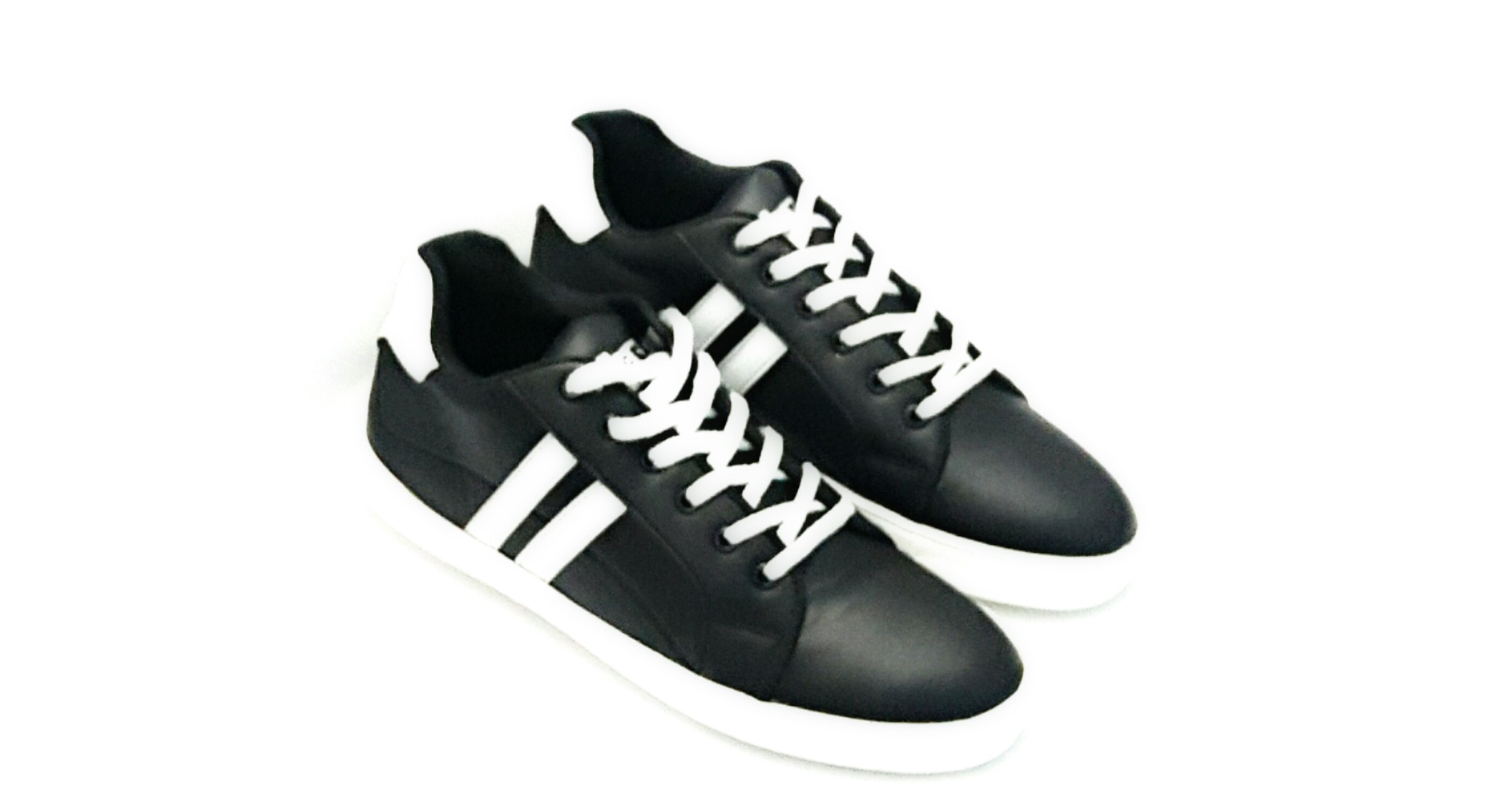 Buy Shoesite Black White Stripe Sneakers Online @ ₹1149 from ShopClues