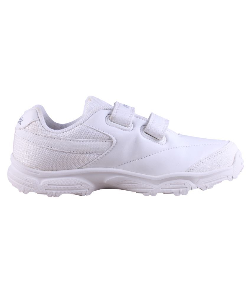 Buy Reebok Racer White Velcro kids school shoes Online @ ₹2499 from ...