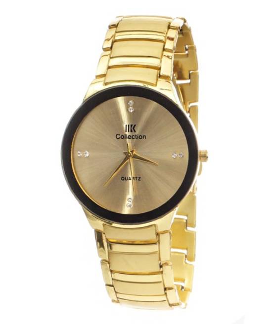 TRUE COLORS New Iik Collection IIK 034M Luxury Gold Round Shaped Analog Watch For Men Fast Shipping By kayra Fashion 6 month warranty