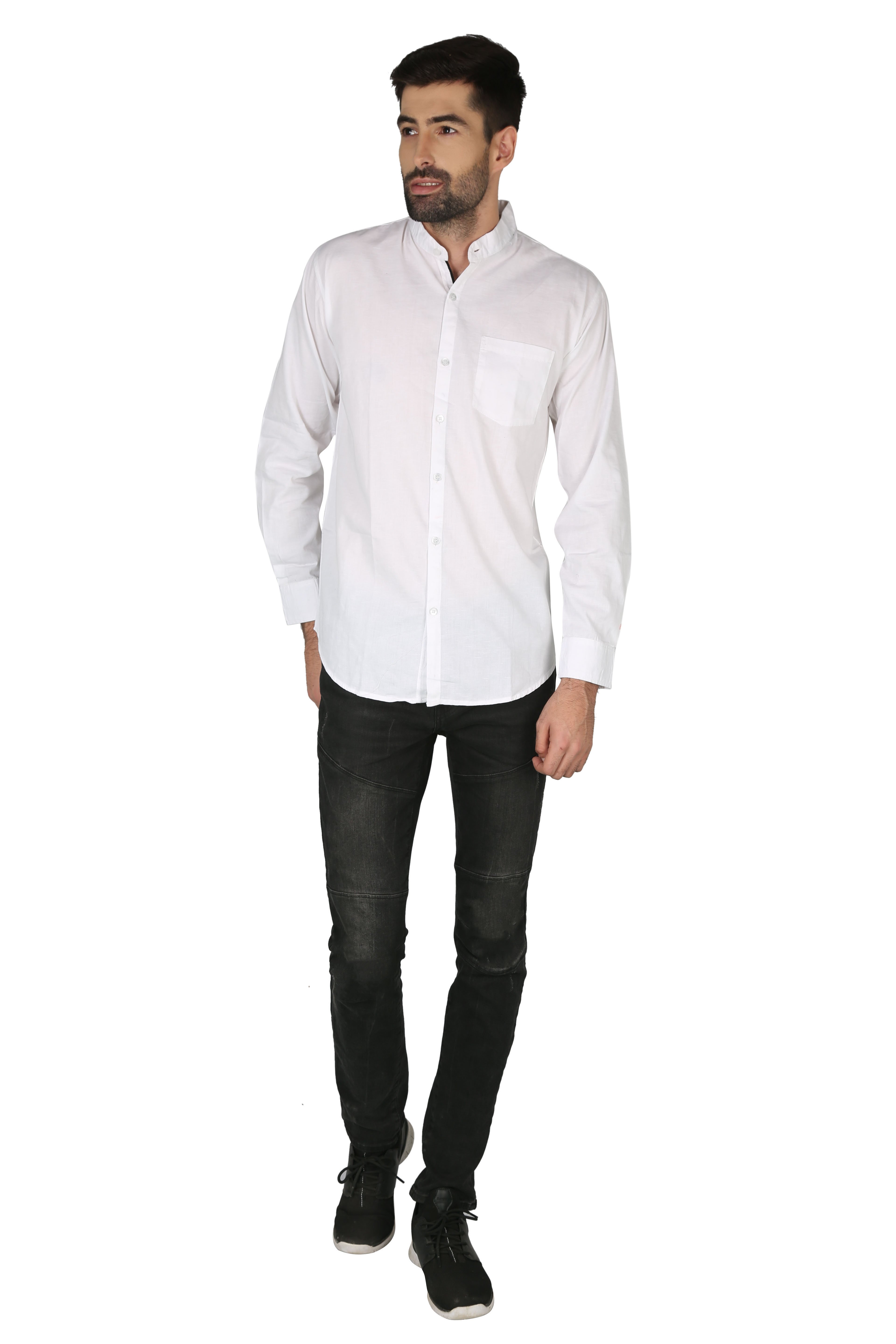 Buy Pacman White Slim Fit Cotton Office wear Mens Formal Shirt ...