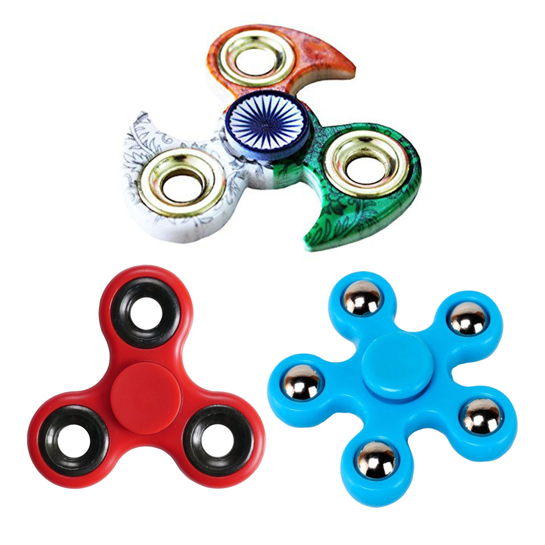 Buy Super Pack Of 3 Fidget Spinner (Spinner Hand Spin Toy Multicolor