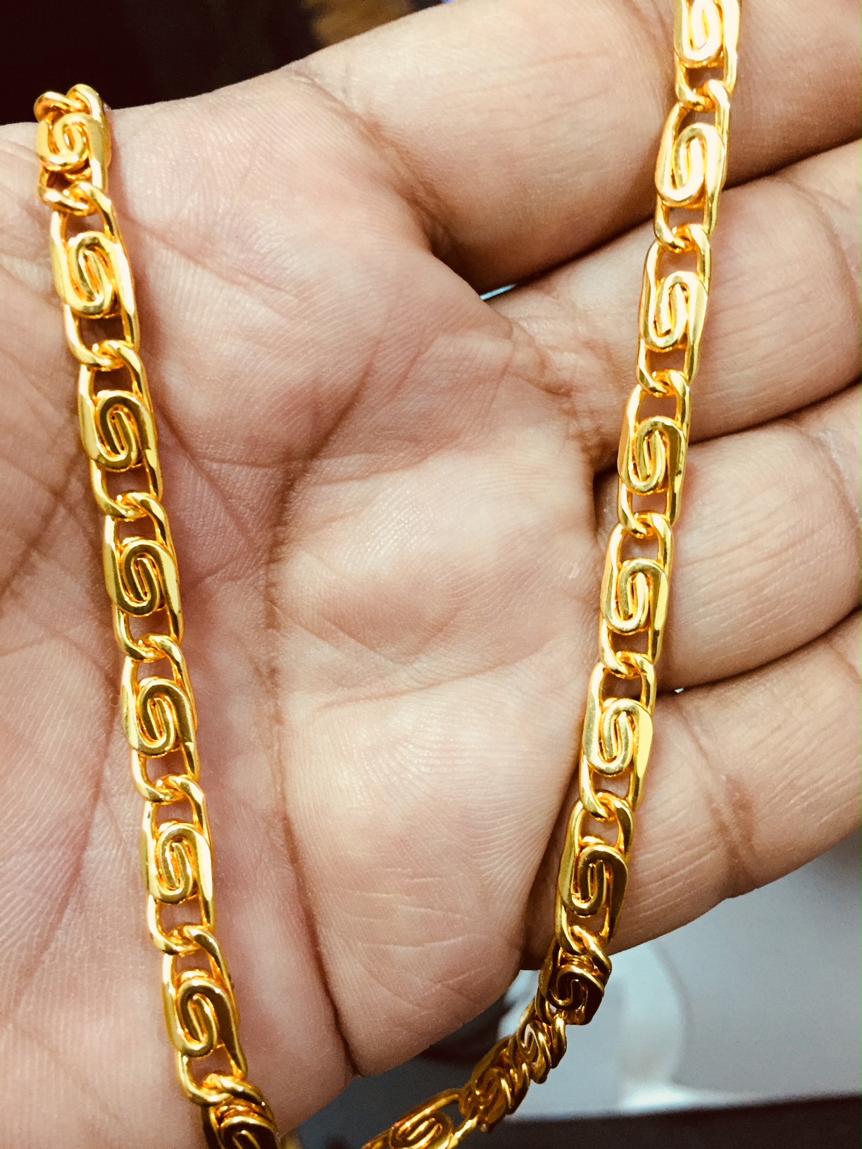 Buy One Gram 22kt Gold Plated Neck Chain For Men Daily Wear 20 Inch 