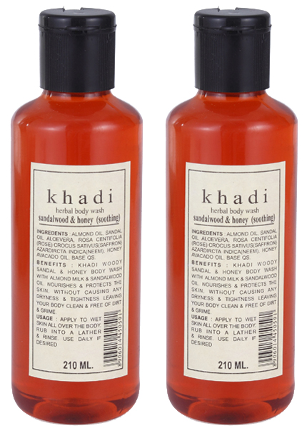 Khadi Sandalwood And Honey Soothing Herbal Body Wash Twin Pack Buy Online At Best Price 8057