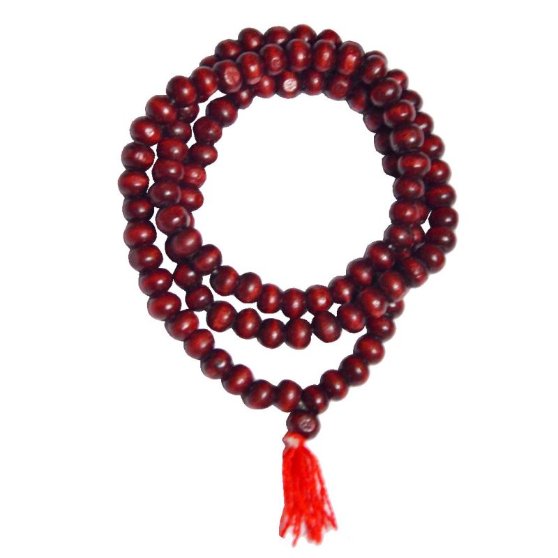 Energized Red Sandalwood Garland (Lal Chandan Mala)