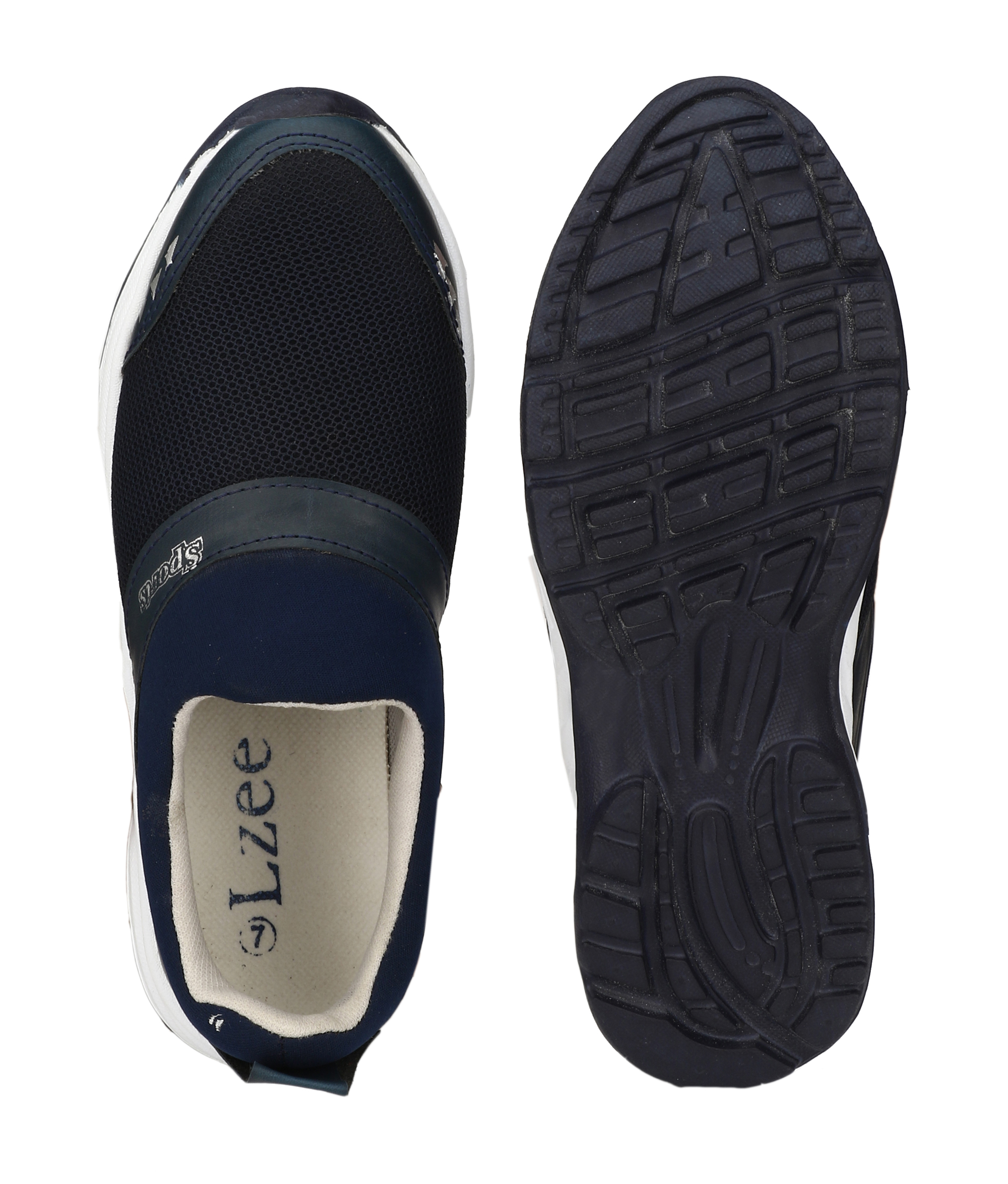 mens blue slip on shoes
