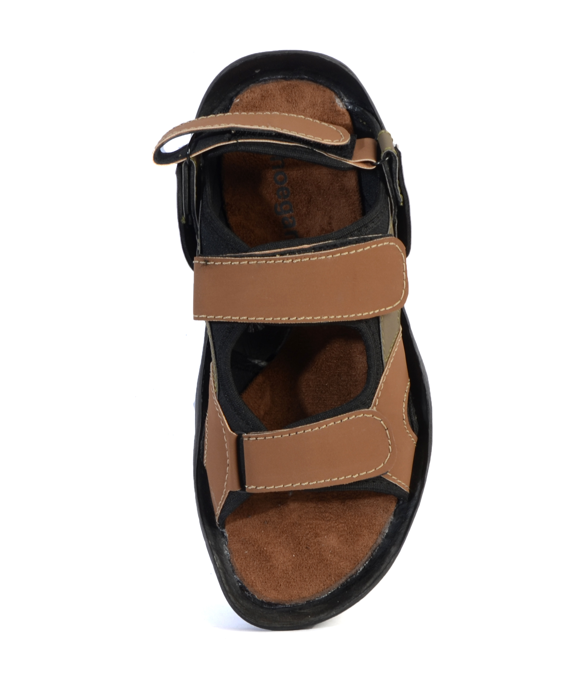 Buy Shoegaro Tan Synthetic TPR Velcro Sandals For Men Online @ ₹499 ...
