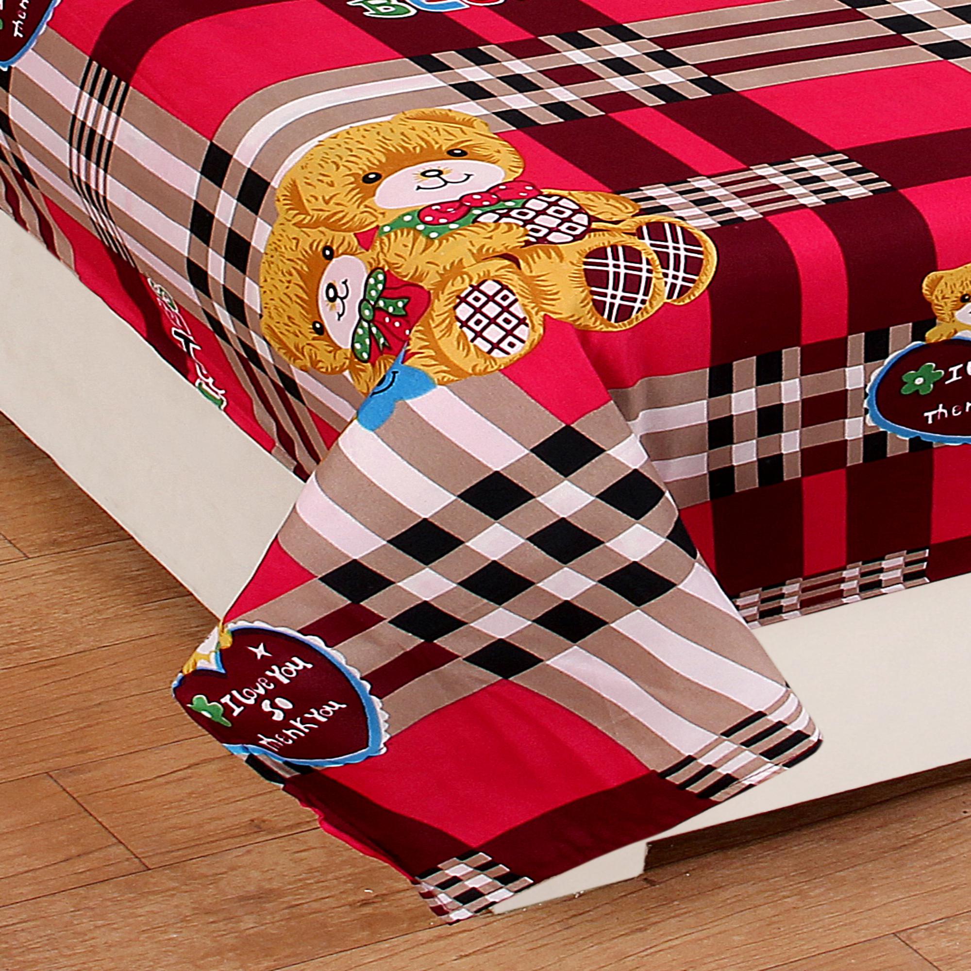 Buy RD TREND 3D PRINTED SINGLE BEDSHEET Combo of 2 bedsheet With 2