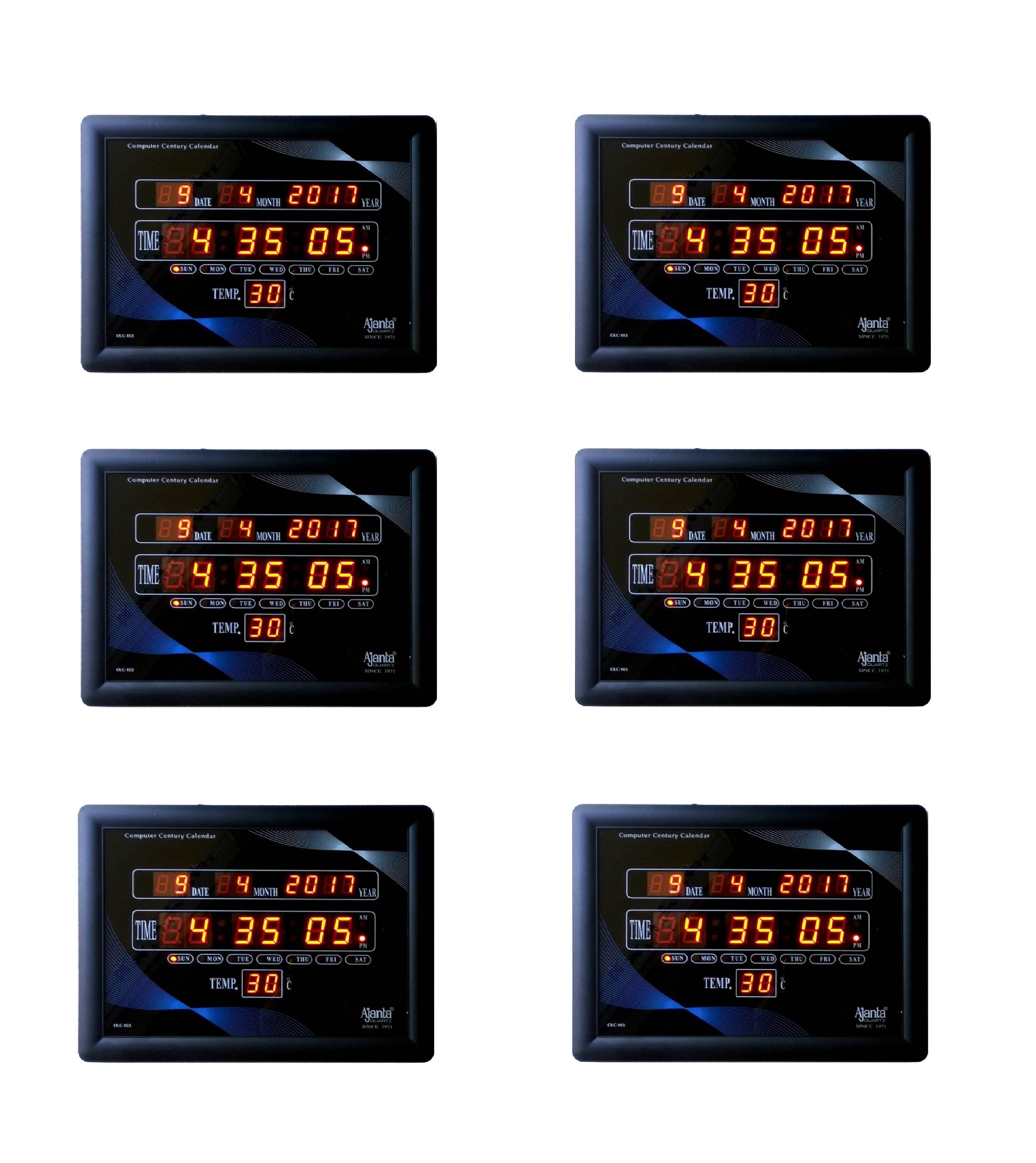 Buy AJANTA OLC 103 Digital Clock Pack Of 6 Online ₹9099 from ShopClues
