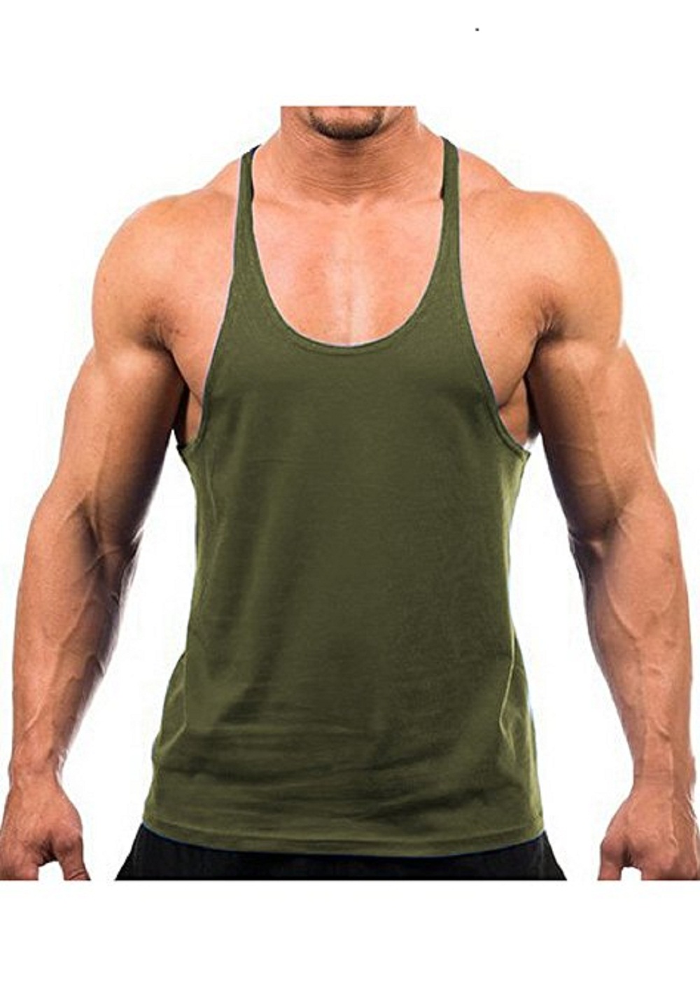 Buy The Blazze Men's Blank Stringer Y Back Bodybuilding Gym Tank Tops ...