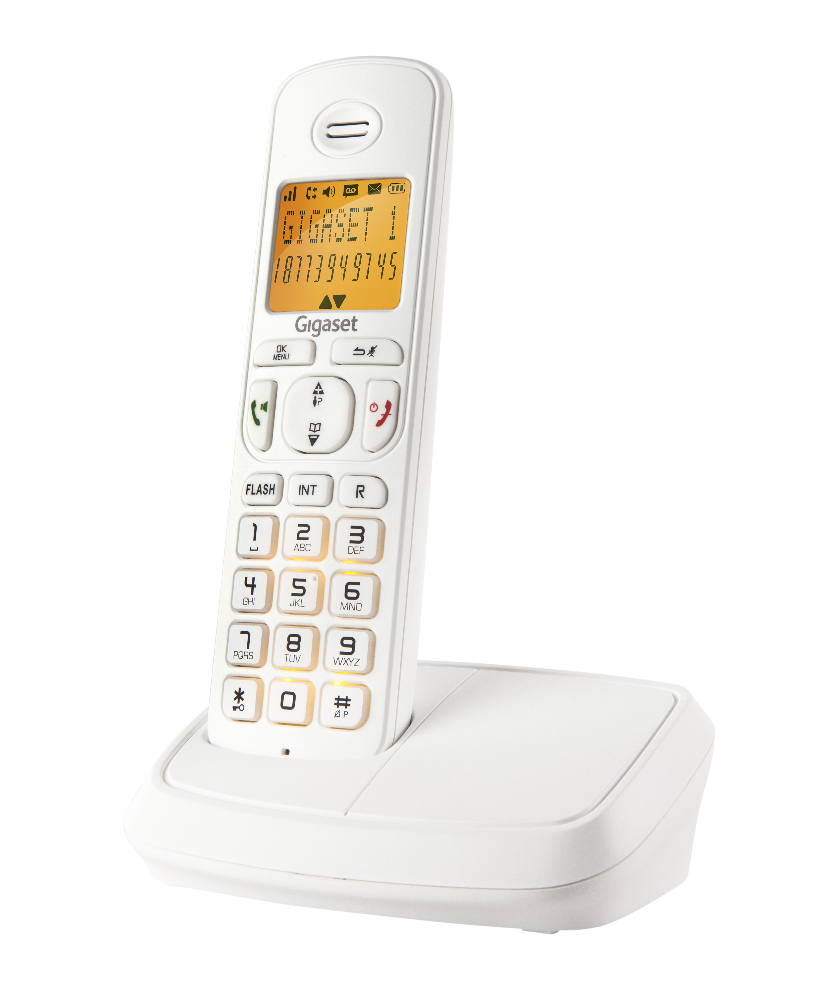 Buy Gigaset A500 White cordless landline phone with caller id