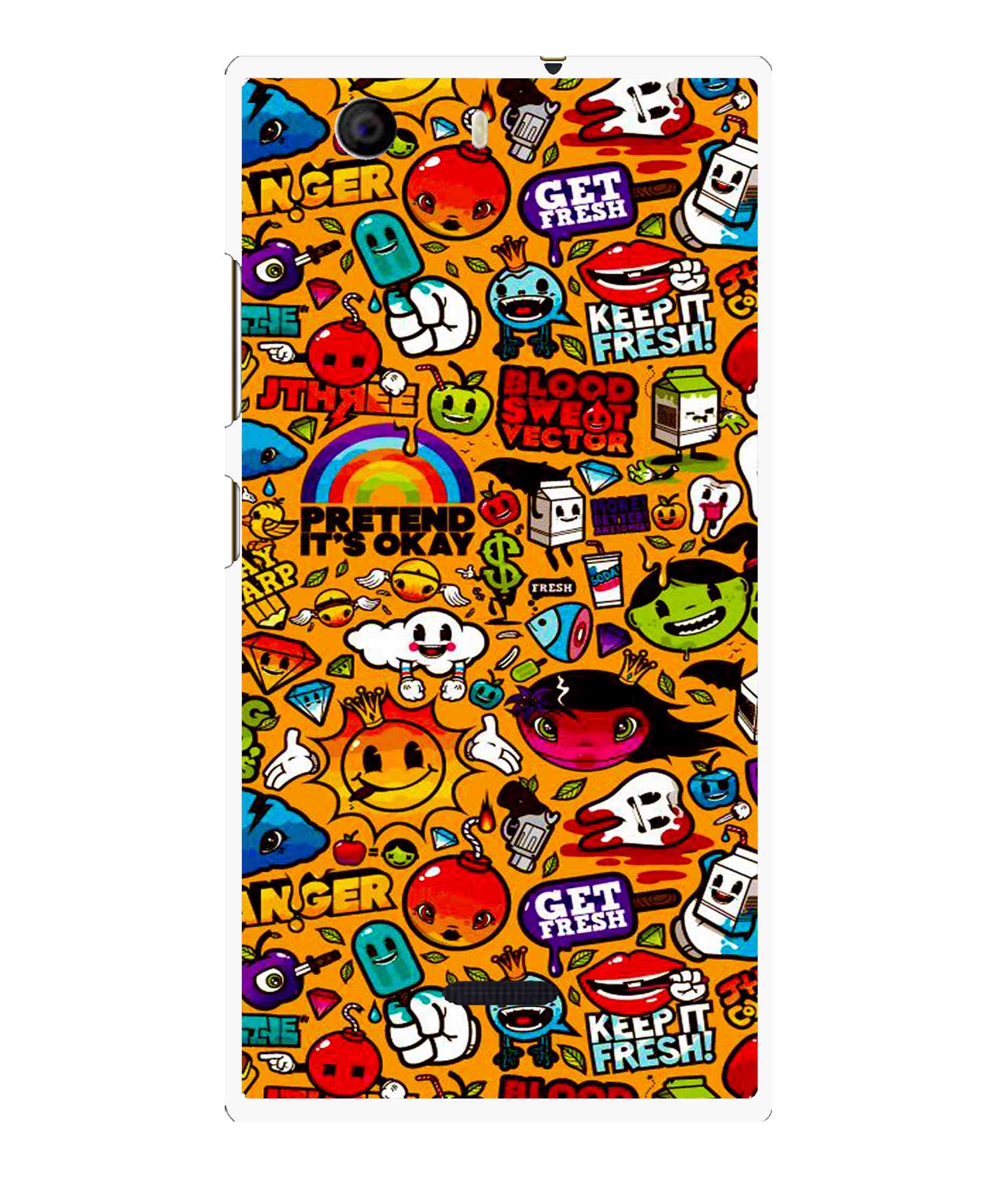 Buy Snooky Printed Freaky Print Mobile Back Cover For Micromax Canvas ...