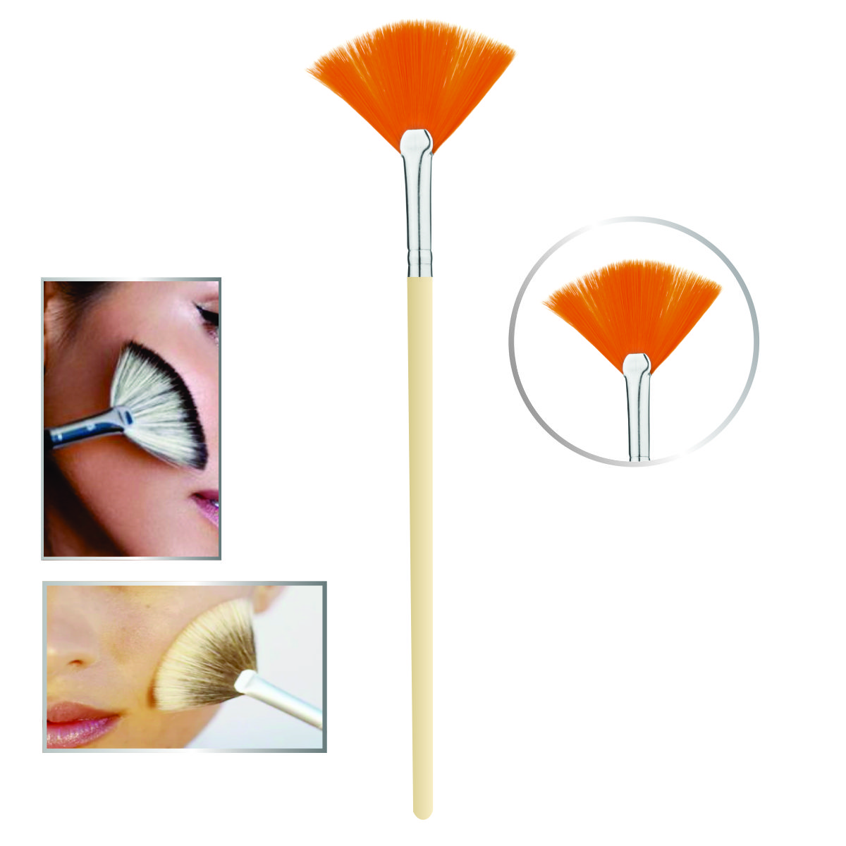 Buy Techdizi Fan Makeup Brush Face Powder Cheek Highlighter Bronzer