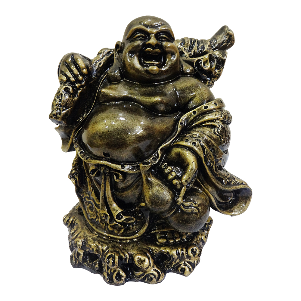 Buy Antique Finish Lord Laughing Buddha Statue God Good Luck Charm ...