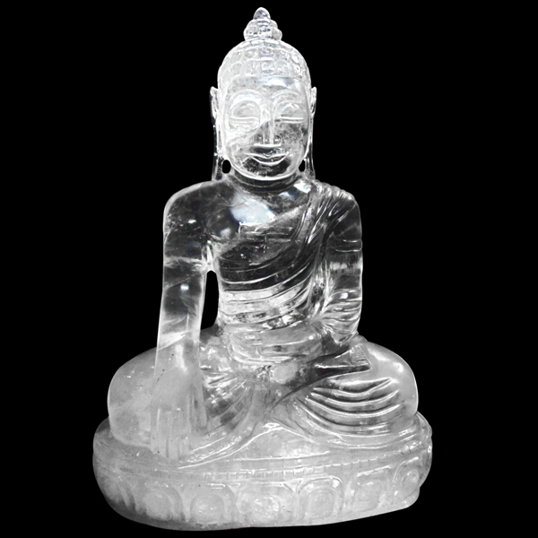 vedka Medicine Buddha Statue Rare Nepal Tibet Carved Clear Quartz