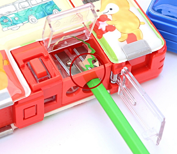 Buy Kids MultiPurpose 2 way Lock Pencil Case / Compass Box