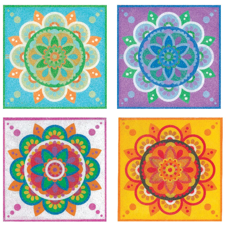 Buy Rangoli Stickers Square 1 pc. (23.5 cm x 23.5 cm) - Assorted ...