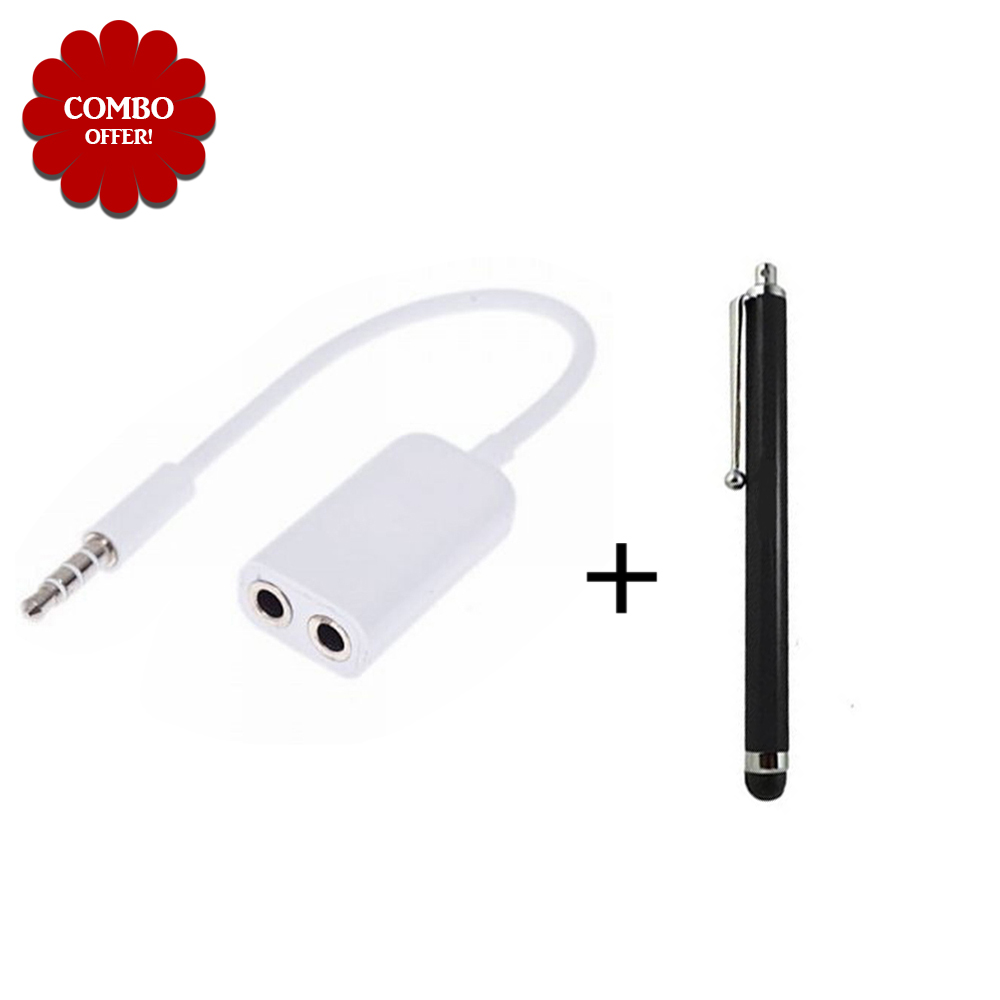 Sketchfab Combo of Aux Splitter Capacitive Touch Screen Stylus Pen Assorted Color