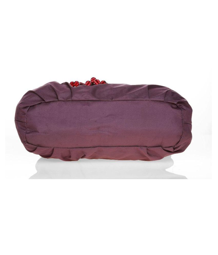 Shiny Maroon Quilted Queen Satchel Set