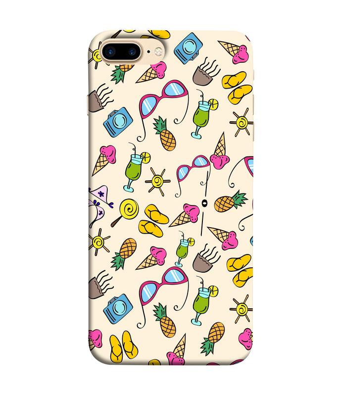 Buy Cartoon On Multicolor Artwork On iPhone 7 Plus Cover (Designer